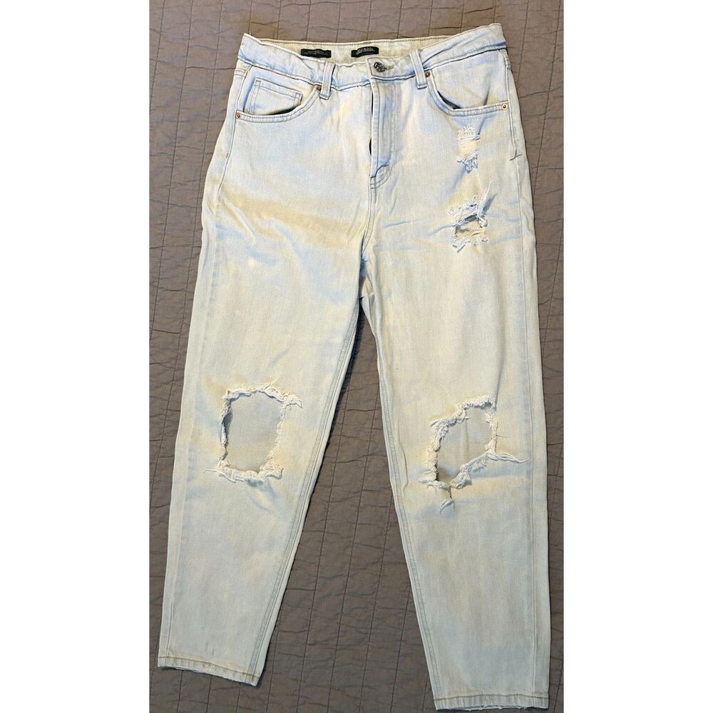 Wild Fable Women's Highest Rise Mom Jeans Distressed Light Wash Size 10